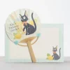 Accessories*Maison Ghibli Bamboo Fan & Letter Set Jiji with Lemon - Kiki's Delivery Service