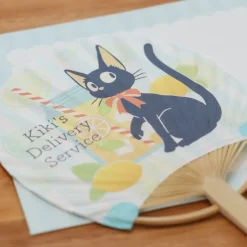 Accessories*Maison Ghibli Bamboo Fan & Letter Set Jiji with Lemon - Kiki's Delivery Service