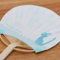Accessories*Maison Ghibli Bamboo Fan & Letter Set Jiji with Lemon - Kiki's Delivery Service