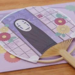 Accessories*Maison Ghibli Bamboo Fan & Letter Set No Face with Flower - Spirited Away