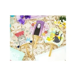 Accessories*Maison Ghibli Bamboo Fan & Letter Set No Face with Flower - Spirited Away