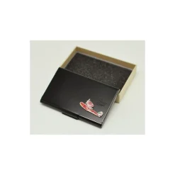Accessories*Maison Ghibli Black Metal Card Case With Seaplane - Porco Rosso