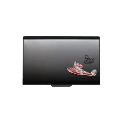 Accessories*Maison Ghibli Black Metal Card Case With Seaplane - Porco Rosso