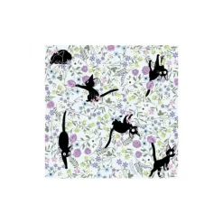 Postcards And Letter Papers*Maison Ghibli Chiyogami Paper Jiji & Flowers - Kiki's Delivery Service