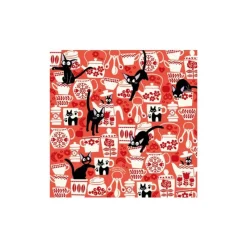 Postcards And Letter Papers*Maison Ghibli Chiyogami Paper Jiji & Flowers - Kiki's Delivery Service