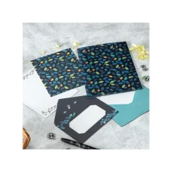 Postcards And Letter Papers*Maison Ghibli Clear Folder & Letter Set Soot Sprites Leaves - My Neighbor Totoro