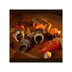 Figurines*Maison Ghibli Collection Calcifer Assorted 6 Rings - Howl's Moving Castle