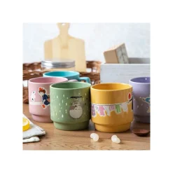 Kitchenware*Maison Ghibli Coloful embossed mug Kiki on her broom - Kiki's Delivery Service