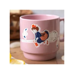 Kitchenware*Maison Ghibli Coloful embossed mug Kiki on her broom - Kiki's Delivery Service