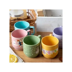 Kitchenware*Maison Ghibli Coloful embossed mug Kiki Chihiro & Haku - Spirited Away