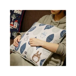 Furniture*Maison Ghibli Cushion Big Totoro Blue & Green leaves 45x45 cm - My Neighbour Totoro