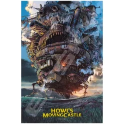 Jigsaw Puzzle*Maison Ghibli Deluxe Foil Puzzle 1000P Movie Poster - Howl’s Moving Castle