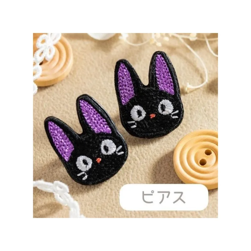 Jewellery*Maison Ghibli Earrings Embroidery serie Jiji - Kiki's Delivery Service