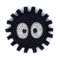 Pins*Maison Ghibli Embroidered Jewel Brooch Soot Sprite - My Neighbor Totoro