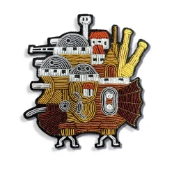 Pins*Maison Ghibli Embroidered Jewel Brooch Castle - Howl’s Moving Castle