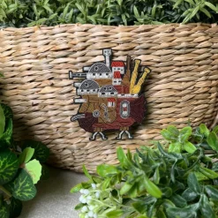 Pins*Maison Ghibli Embroidered Jewel Brooch Castle - Howl’s Moving Castle