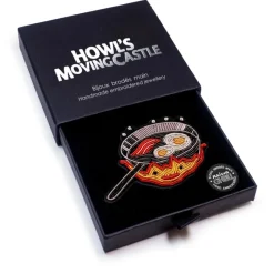 Pins*Maison Ghibli Embroidered Jewel Brooch Frying Pan - Howl’s Moving Castle