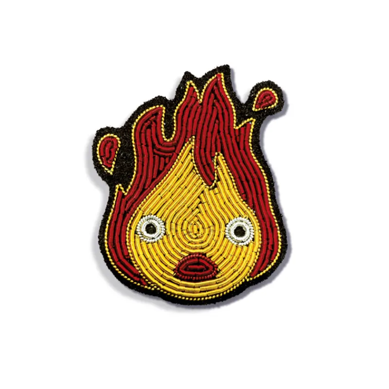Pins*Maison Ghibli Embroidered Jewel Brooch Yellow Calcifer - Howl’s Moving Castle