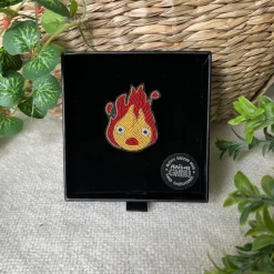 Pins*Maison Ghibli Embroidered Jewel Brooch Yellow Calcifer - Howl’s Moving Castle