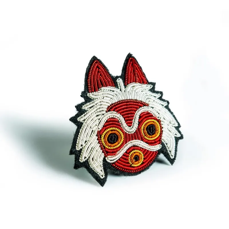 Pins*Maison Ghibli Embroidered Jewel Brooch San’s mask - Princess Mononoke