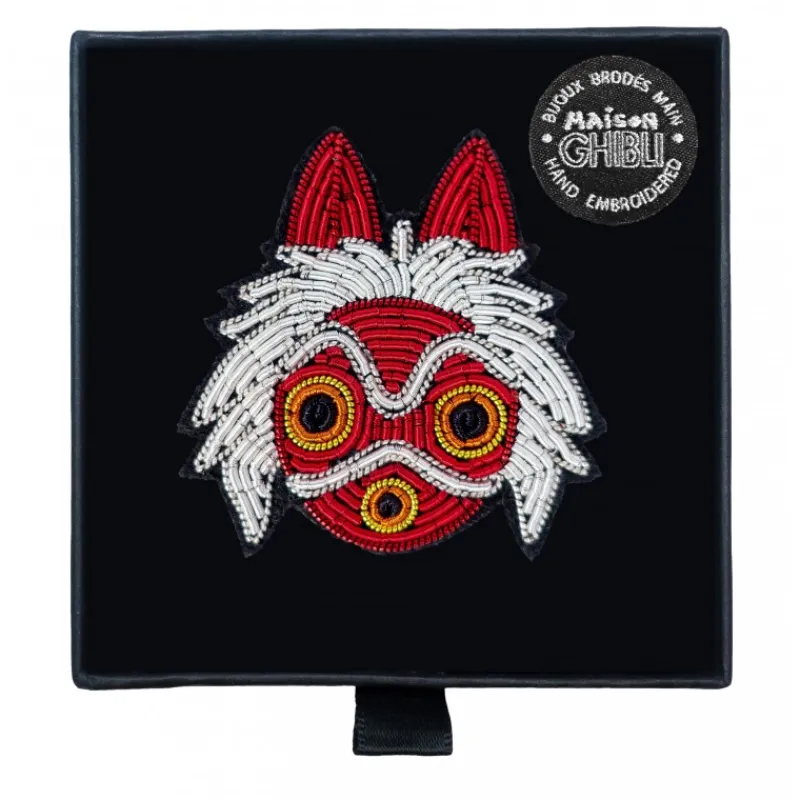 Pins*Maison Ghibli Embroidered Jewel Brooch San’s mask - Princess Mononoke