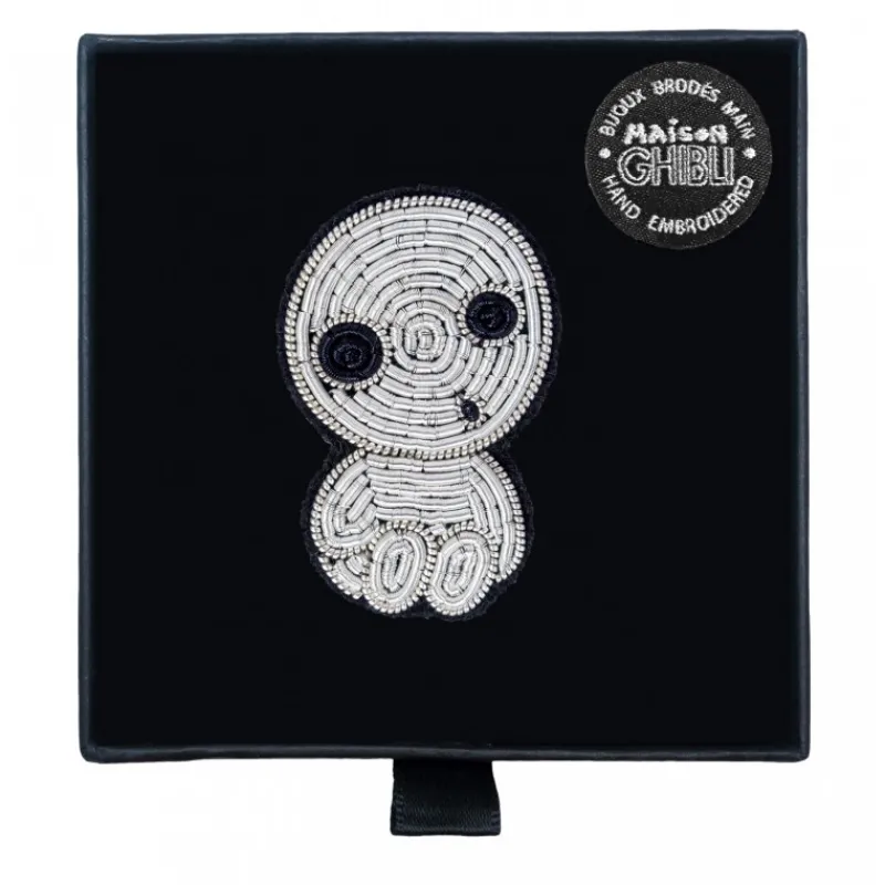 Pins*Maison Ghibli Embroidered Jewel Brooch Seated Kodama - Princess Mononoke