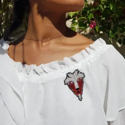 Pins*Maison Ghibli Embroidered Jewel Brooch Great Forest Spirit - Princess Mononoke