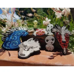Pins*Maison Ghibli Embroidered Jewel Brooch Great Forest Spirit - Princess Mononoke