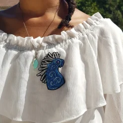 Pins*Maison Ghibli Embroidered Jewel Brooch Night Walker - Princess Mononoke