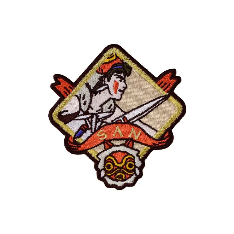 Badges*Maison Ghibli Embroidery badge sticker San - Princess Mononoke