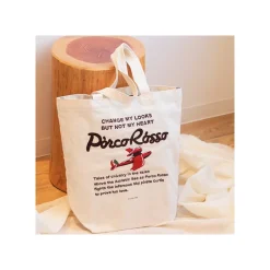 Bags*Maison Ghibli Embroidery Canvas Tote bag Savoia - Porco Rosso