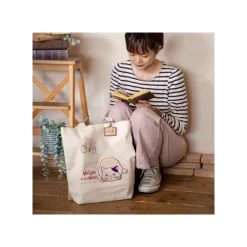 Bags*Maison Ghibli Embroidery Canvas Tote bag the Path of Twos - Whisper of the Heart