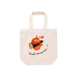 Bags*Maison Ghibli Embroidery Canvas Tote bag Calcifer In A Hurry - Howl's Moving Castle