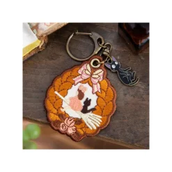 Keychains*Maison Ghibli Embroidery Keychain Wreath of bread - Kiki's Delivery Service