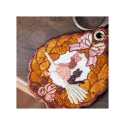 Keychains*Maison Ghibli Embroidery Keychain Wreath of bread - Kiki's Delivery Service