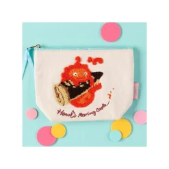 Storage*Maison Ghibli Embroidery pouch Calcifer - Howl's Moving Castle
