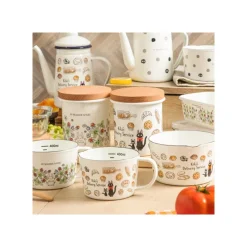 Kitchenware*Maison Ghibli Enamel Tea Pot Soot Sprites 1,1l - My Neighbor Totoro