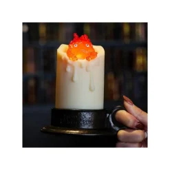 Statues*Maison Ghibli Illuminated Calcifer & candle Statue - Howl’s Moving Castle