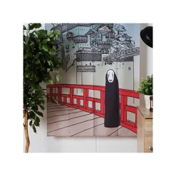 Wall Decoration*Maison Ghibli Japanese Curtain Aburaya & No Face - Spirited Away
