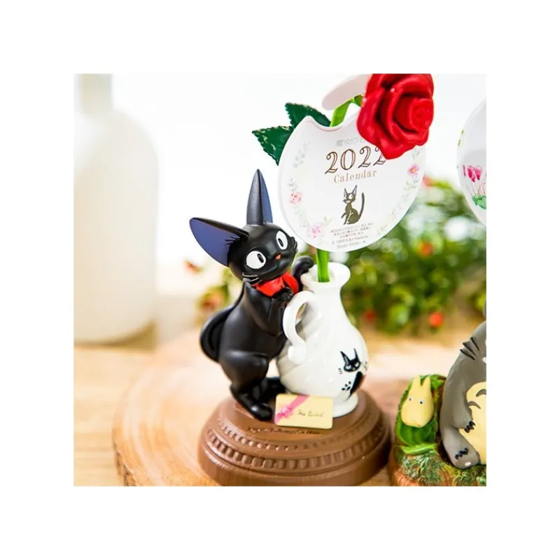 Statues*Maison Ghibli Jiji and rose calendar statue - Kiki's Delivery Service
