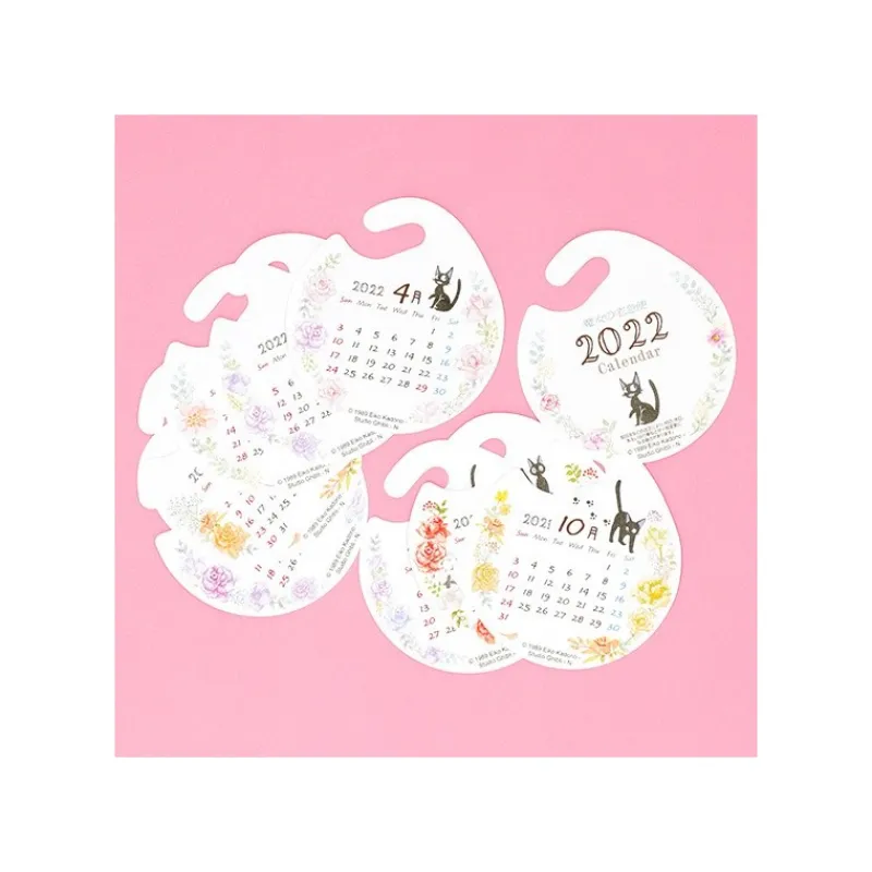 Statues*Maison Ghibli Jiji and rose calendar statue - Kiki's Delivery Service