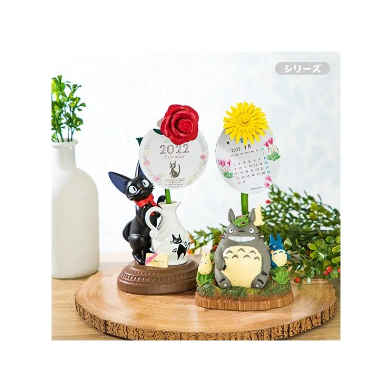 Statues*Maison Ghibli Jiji and rose calendar statue - Kiki's Delivery Service