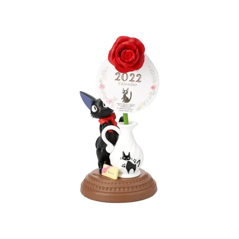 Statues*Maison Ghibli Jiji and rose calendar statue - Kiki's Delivery Service