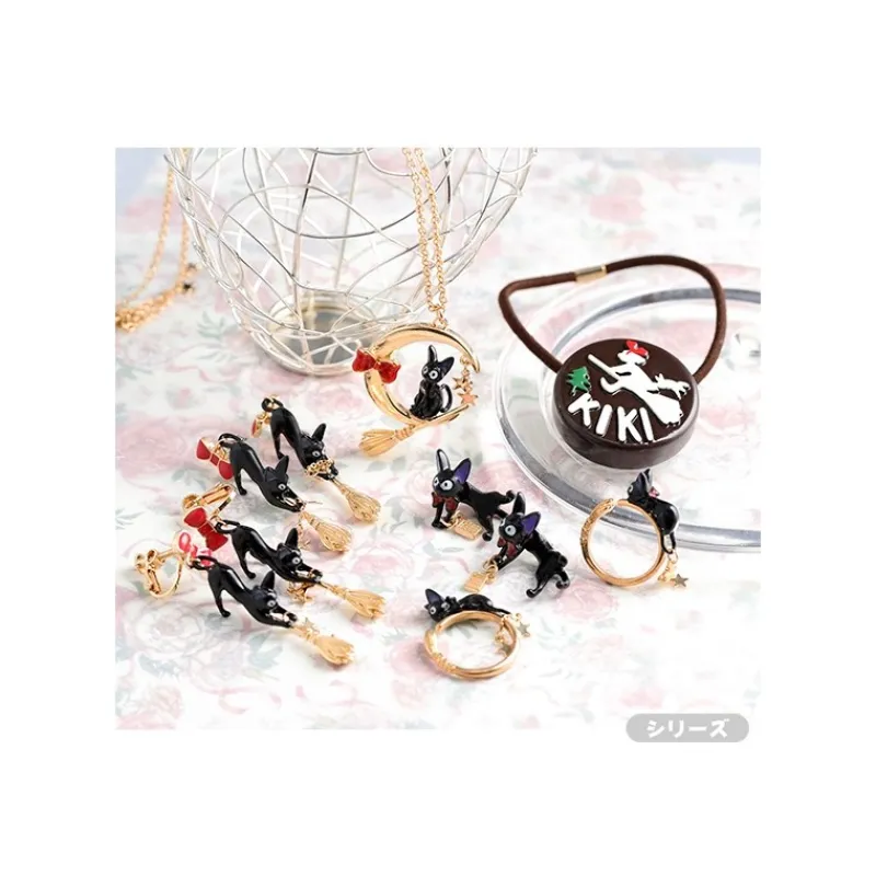 Jewellery*Maison Ghibli Jiji With Broom Pierced Earrings - Kiki's Delivery Service