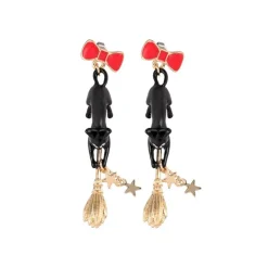 Jewellery*Maison Ghibli Jiji With Broom Pierced Earrings - Kiki's Delivery Service