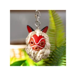 Keychains*Maison Ghibli Keychain San’s Mask and Kodama - Princess Mononoke