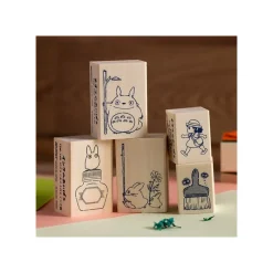 Small Equipment*Maison Ghibli Kurosuke & Paintbrush Wood stamp - My Neighbor Totoro