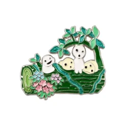 Pins*Maison Ghibli Metal Brooch Kodama - Princess Mononoke