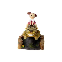 Statues*Maison Ghibli MINI FIGURE MEI AND CAT BUS WOODEN HOUSE - MY NEIGHBOR TOTORO