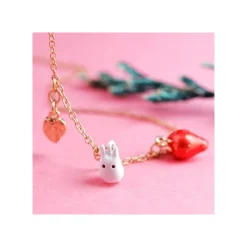 Jewellery*Maison Ghibli Necklace Strawberry and White Totoro - My Neighbor Totoro